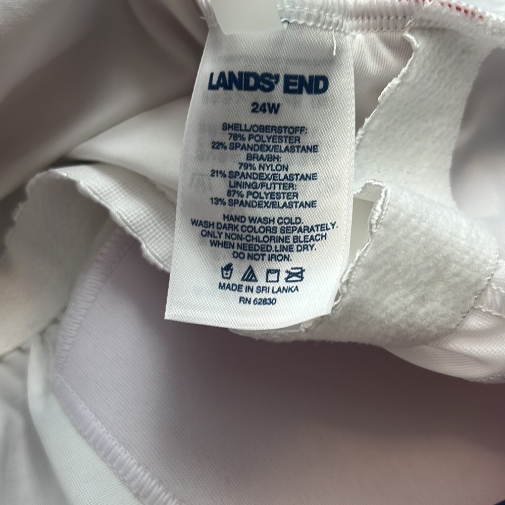 Lands' End Pink and Blue Geometric One Piece Swimsuit - Picture 8 of 10